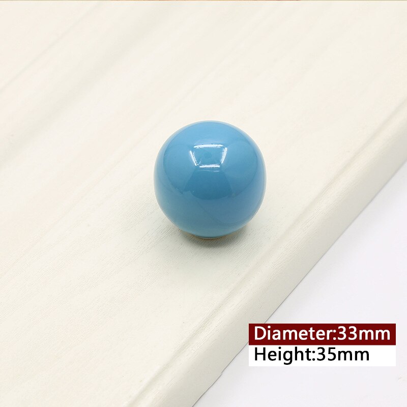 Kast Knoppen Keramische Kastdeur Pull Candy Kleur Kast Kledingkast Lade Bal Ronde Single-Gat Pull Hand Lade Handvat: 05