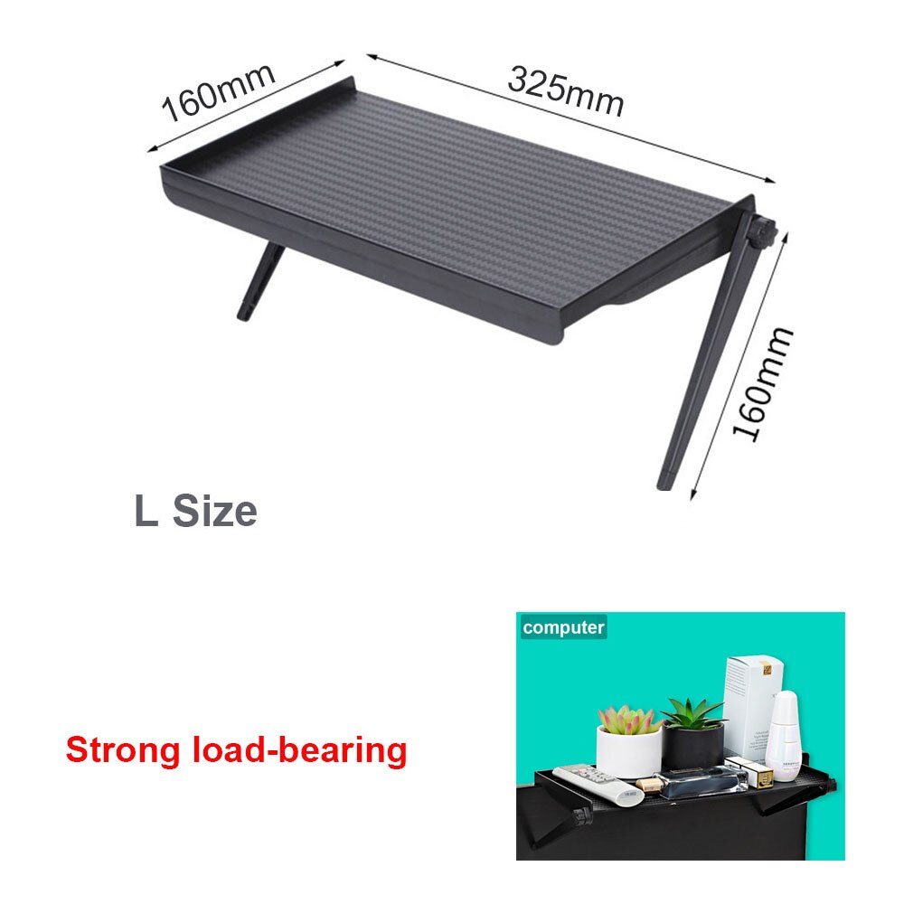 1Pc Adjustable Computer Monitor Rack Computer Monitor Desktop Stand TV Rack Display Shelf Multifunctional Storage Rack: B type L size