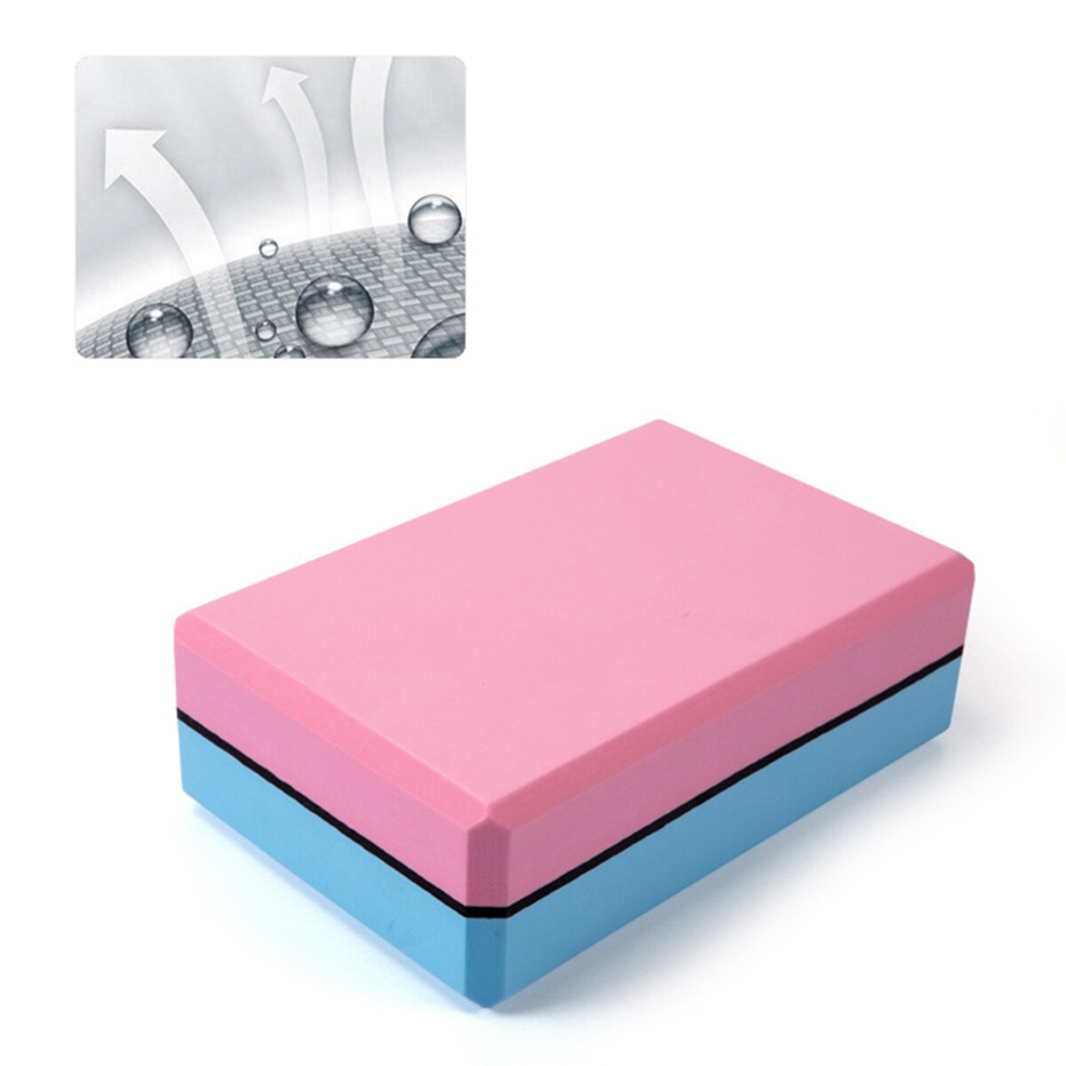 Multi-Purpose Exercise Fitness Yoga Block Bicolor EVA Brick Improve Stretching Flexibility Balance For Posture Adjuster Pilates