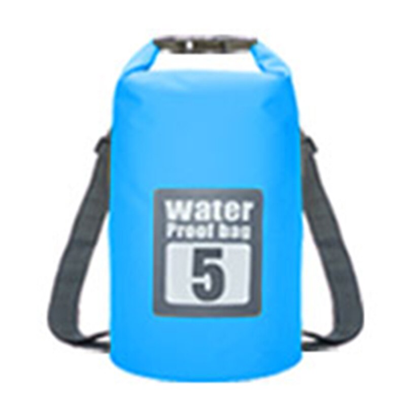 Sacs étanches 5l, 10l, 15l, 20l/30l, sac sec de rangement pour canoë, Kayak, Rafting Sport de plein air, Kit de voyage, sac à dos: 5L-Blue