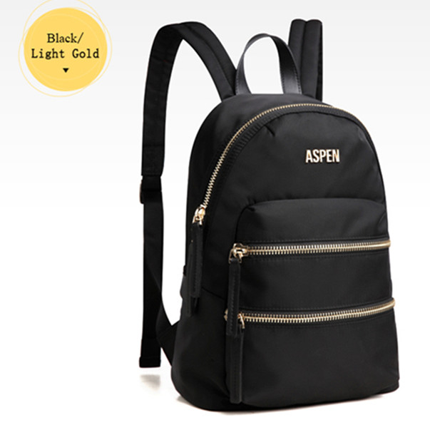 AspenSport-Mochila universitaria para chica, de señorita morral, bolso de viaje de para mujer, mochilas de lona para niño: black light gold