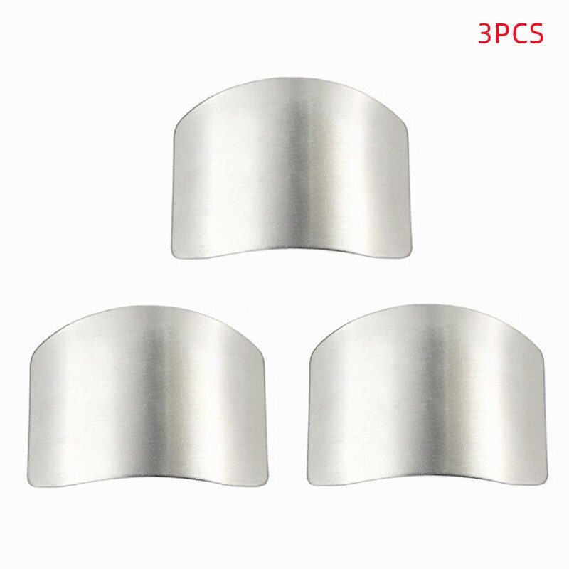 Finger Guard Finger Protectors Stainless Steel Finger Hand Cut Protect Guard Safe Use Knife Slice Shield Kitchen Cooking Tools: 3pcs