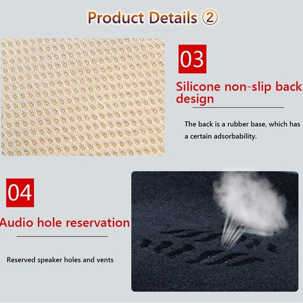 Dashboard Cover Mat for Tesla Model 3 Carpet Cover Sunscreen Insulation Instrument Panel Protection Non-Slip Blac
