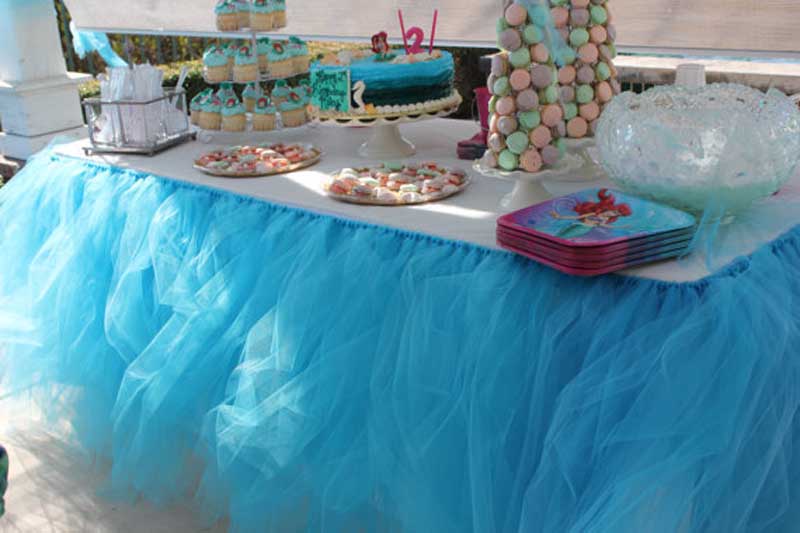 Wedding Party Tutu Table Skirt Tableware Cloth Baby Shower Party Home Decor Table Skirting Birthday Party 100x80cm: 5