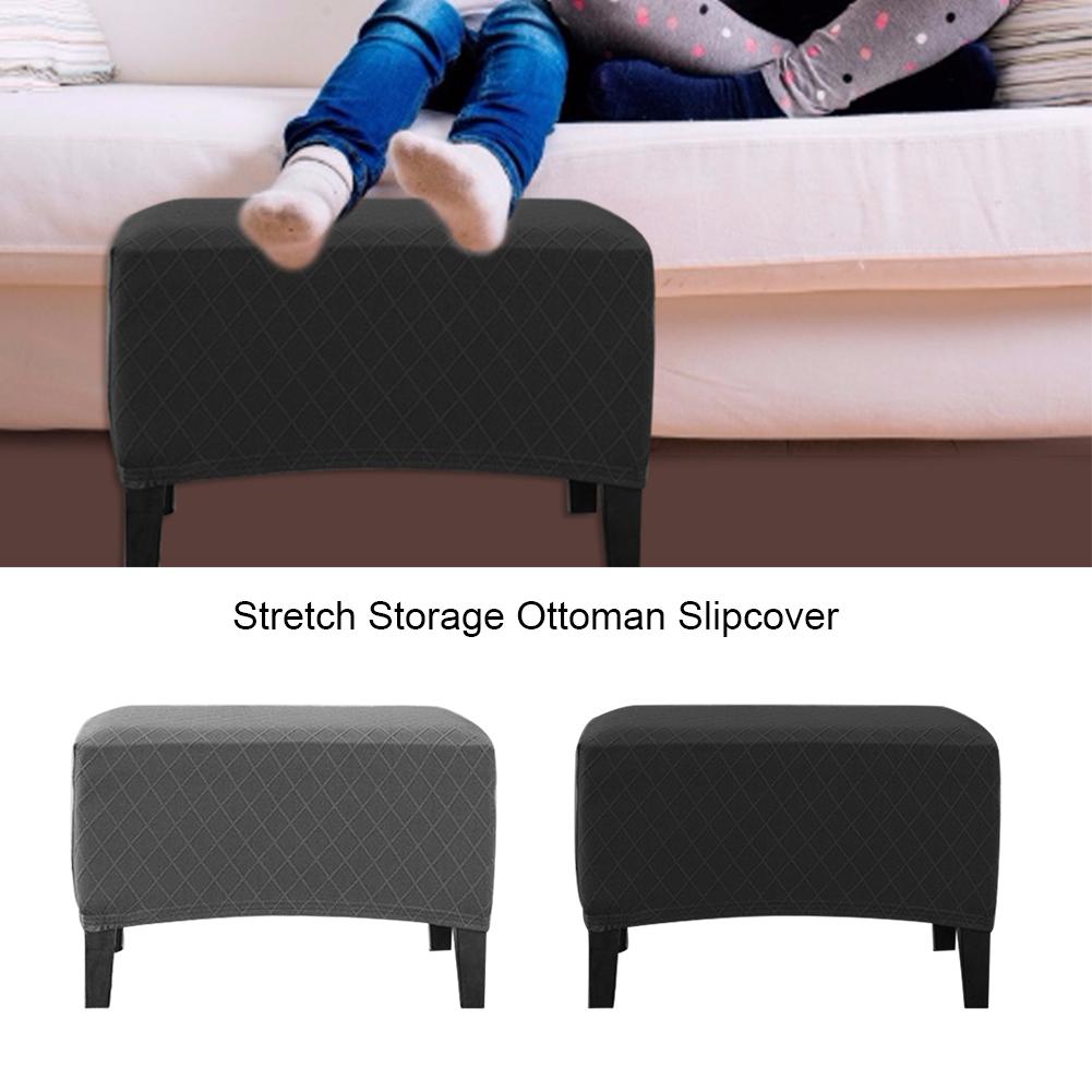 Stretch bankhoes stoel voetenbank voetenbank voetenbank kruk bankkussen antislip hoezen elastische meubel poef hoes beschermer