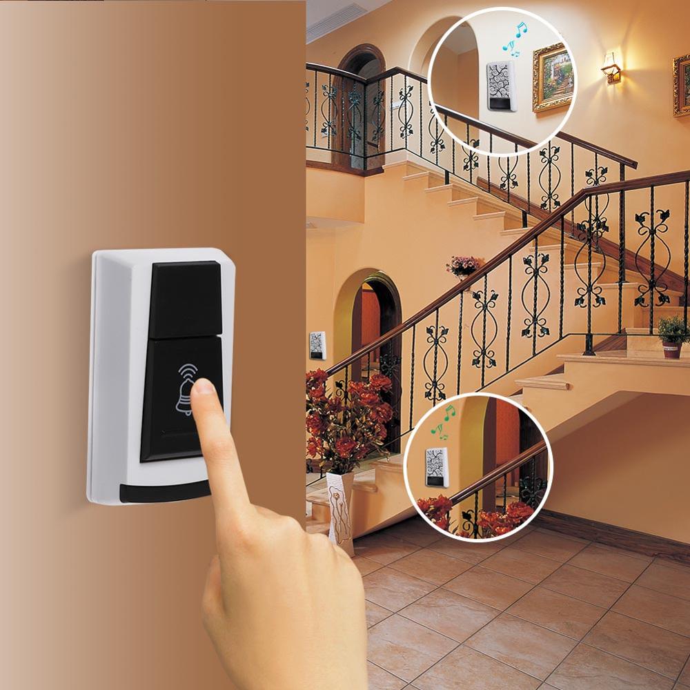 Wireless Chime Door Bell Gate Alarm Doorbell timbres para casa Waterproof WIFI Home Security DoorBells W/1 Receiver/2 Receivers