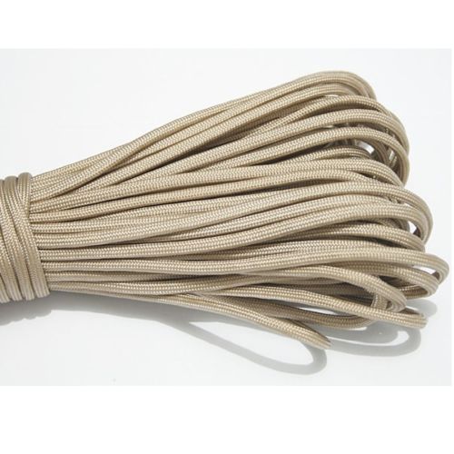 50FT 100FT 550 Parachute Cord Lanyard Tent Rope Mil Spec Type III 7 Strand Paracord For Hiking Camping: Beige