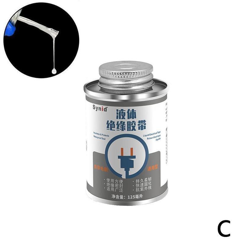 125ml multifunktions flydende tape silikone fugemasse høj temperatur resistent flammehæmmende svejsningslim til elektronisk komponent: Hvid 125ml