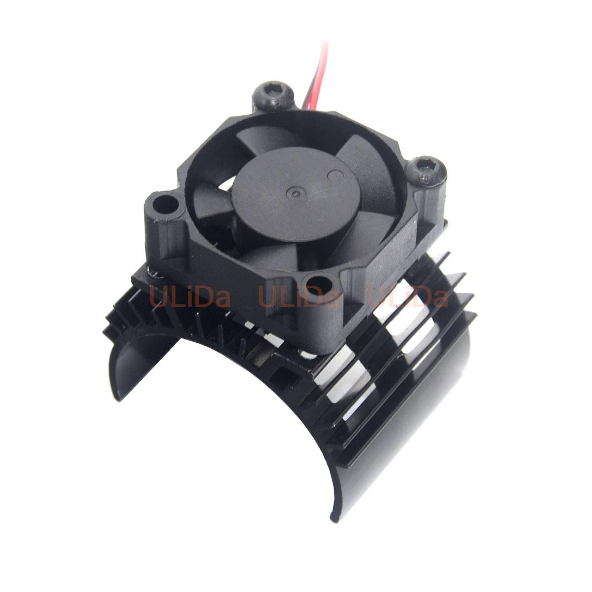 NOWY Super bezszczotkowy radiator silnika + wentylator chłodzący 540 550 3650 3674 Rozmiar dla samochodu Rc: Black