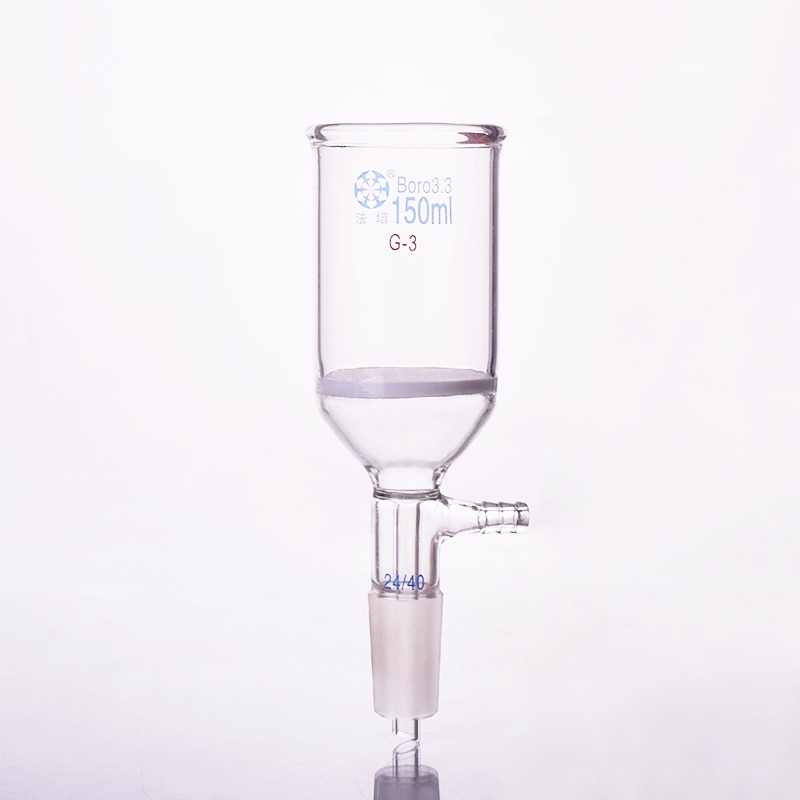 Filtration funnel,with grinding mouth sand board,Capacity 150ml,Joint 24/40,Sand board specifications G3,Bush funnel,sand board