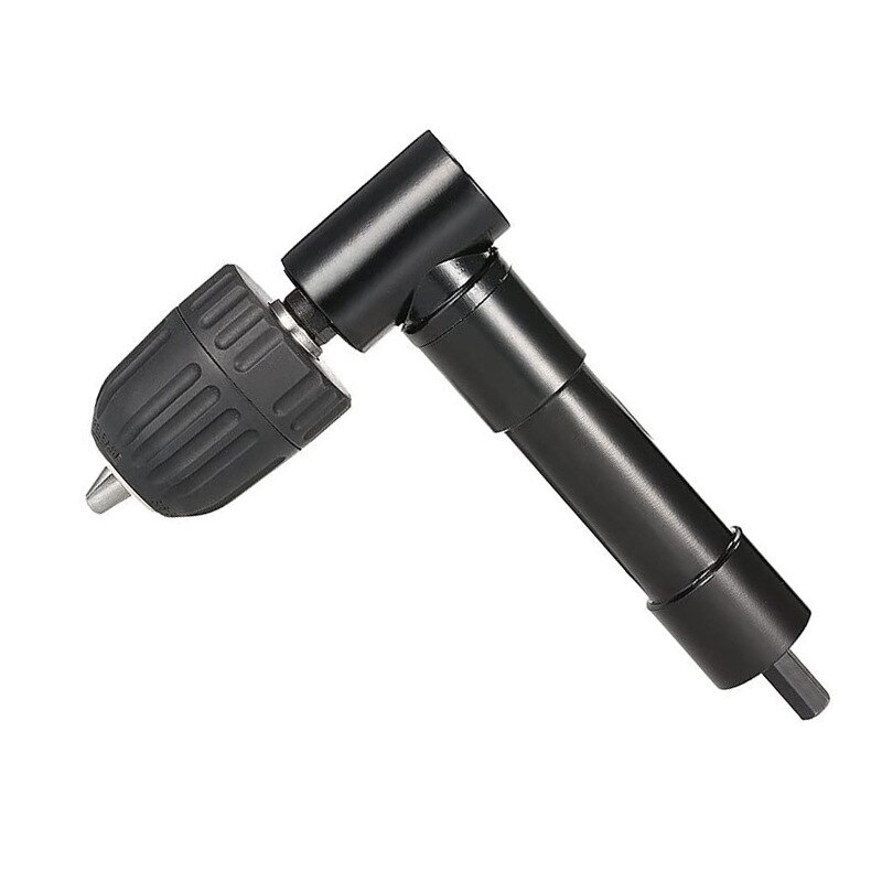 Taladro eléctrico de ángulo recto de 90 grados, esquina de 8mm, dispositivo de torneado de vástago hexagonal, curva extensible, rango de Portabrocas de tres mordazas, 1-10mm para carpintería