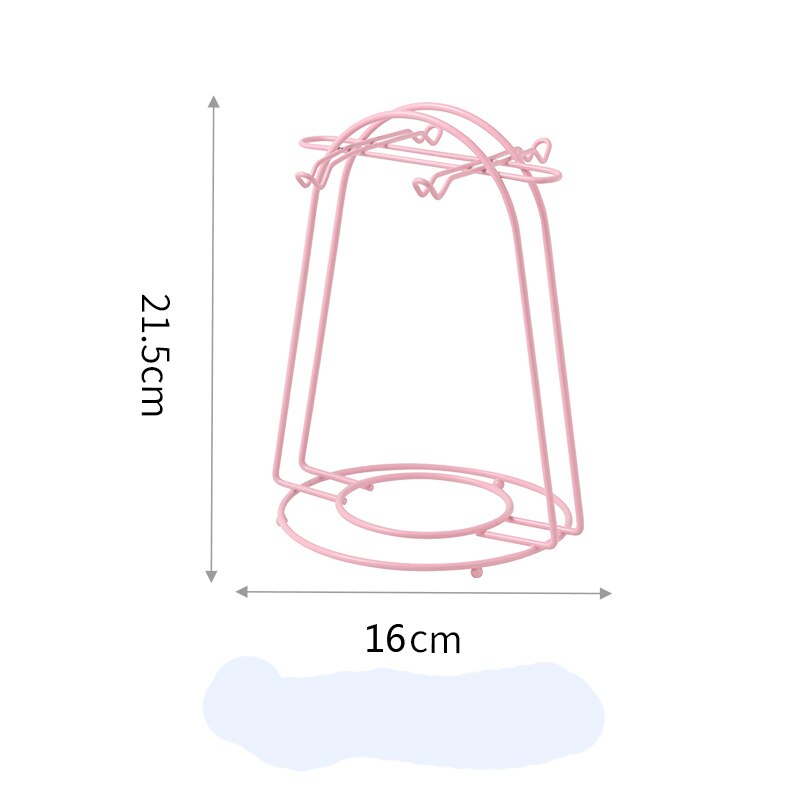 Étagère de rangement pour tasses de café et plats style européen, étagère suspendue noire, en fer, avec fleurs et tasses de thé: pink(Hold 4 cups)