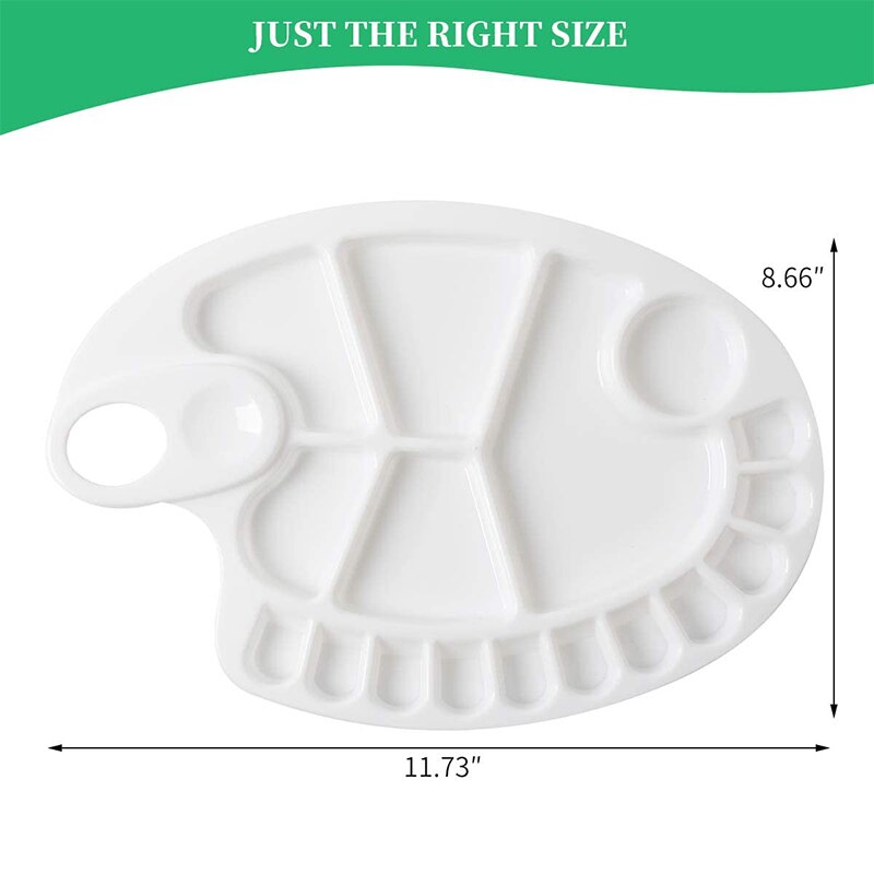 3Pcs Plastic Verf Lade Paletten-Verf Palet Aquarel Mixing Palet Voor Kunstenaar Schilderij