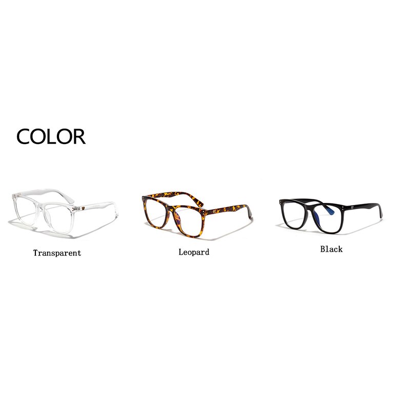 Gafas protectoras de luz azul para hombre y mujer, montura grande Retro transparente, de remaches, montura de gafas de lectura para miopía N5