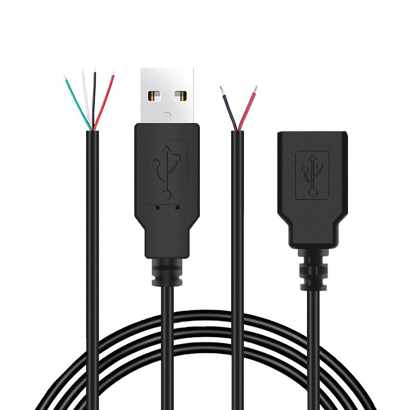 0.3m 1m 5V Power Supply Cable USB 2.0 Female Male 2Pin 4Pin Wire Jack Charger Charging Cord Extension Connector
