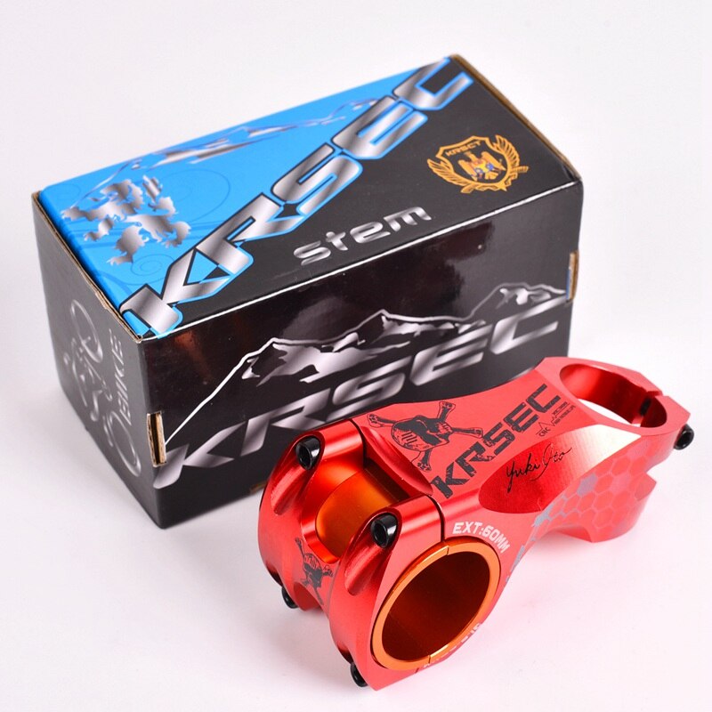 Aluminium Legering Fiets Stuurpen Zwart Rood Racing Cyclus 35mm/31.8mm CNC Stuurpen MTB Mountain Road Stuur stengels Fietsonderdelen: Red Skeleton