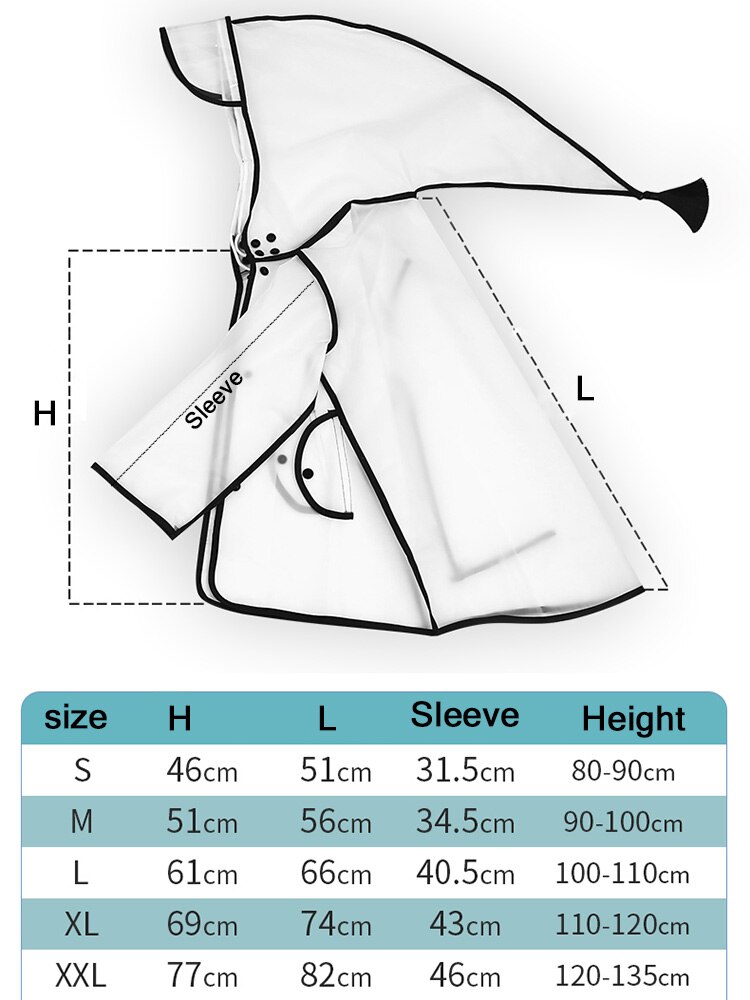 Kinder Regenmantel Wasserdicht Regen Poncho Klar Transparent Kinder kindergarten schule Student Regenanzug Schutzhülle Poncho Abdeckungen