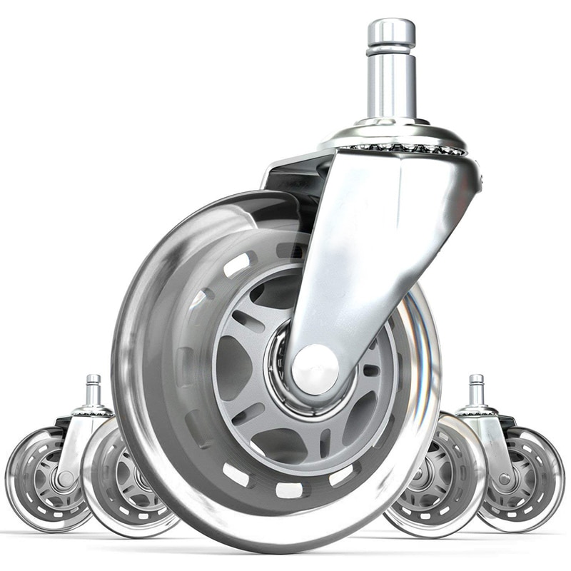 5 stykker møbelhjul gummihjul til kontorstole universal stum hardware hjul hjul kontor hjul hjul
