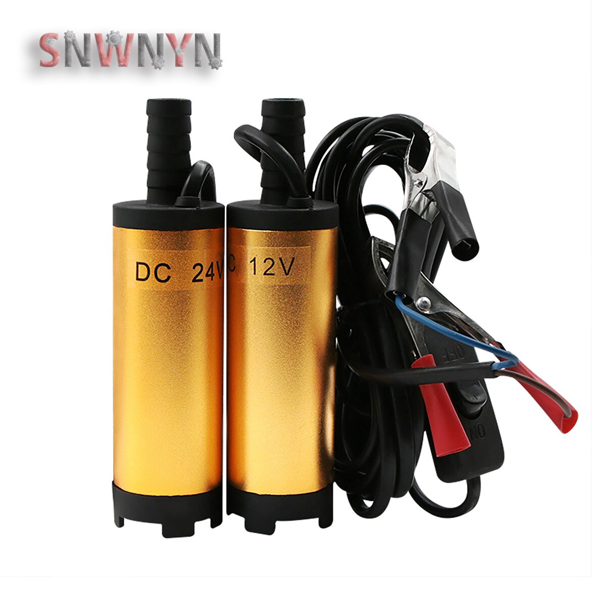 Mini 12V 24V DC Electric Submersible Pump Aluminum Alloy Shell Fuel Transfer Pump For Pumping Diesel Oil Water