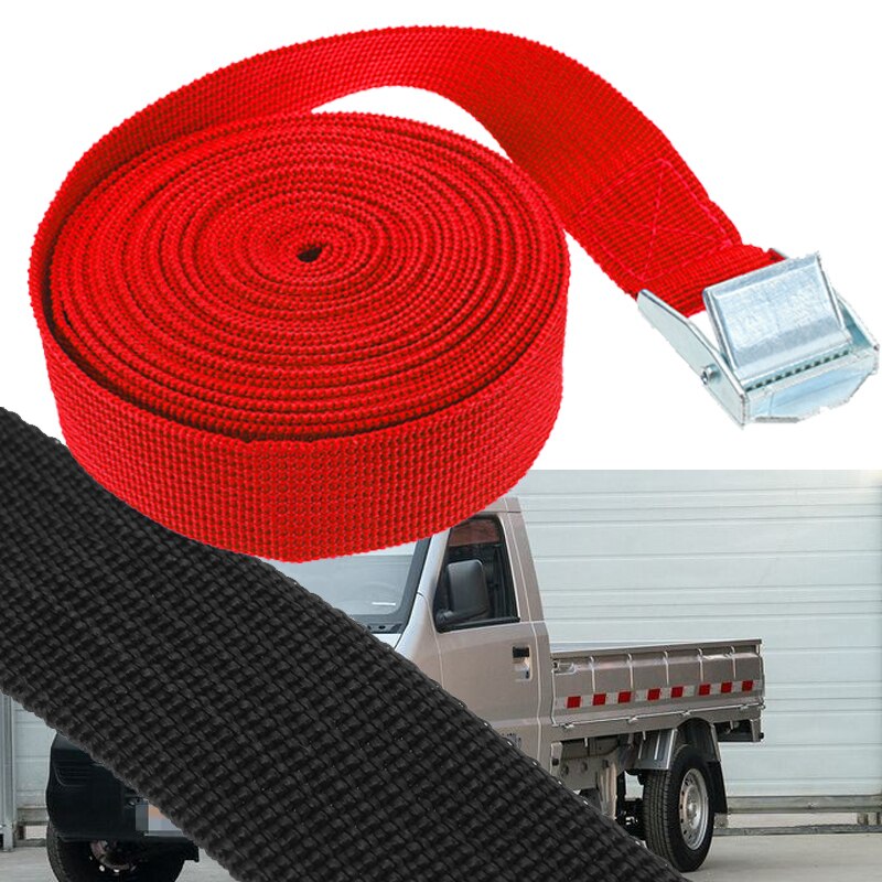 5m x 25mm bil spännband rep band stark spärr bälte bagage väska last surrning med rep spännare metall spänne bogsering