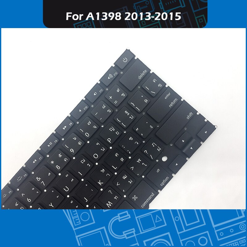 Laptop A1398 Replacement keyboard Thai Layout For Macbook Pro Retina 15-inch Thailand keyboard Late Mid Mid