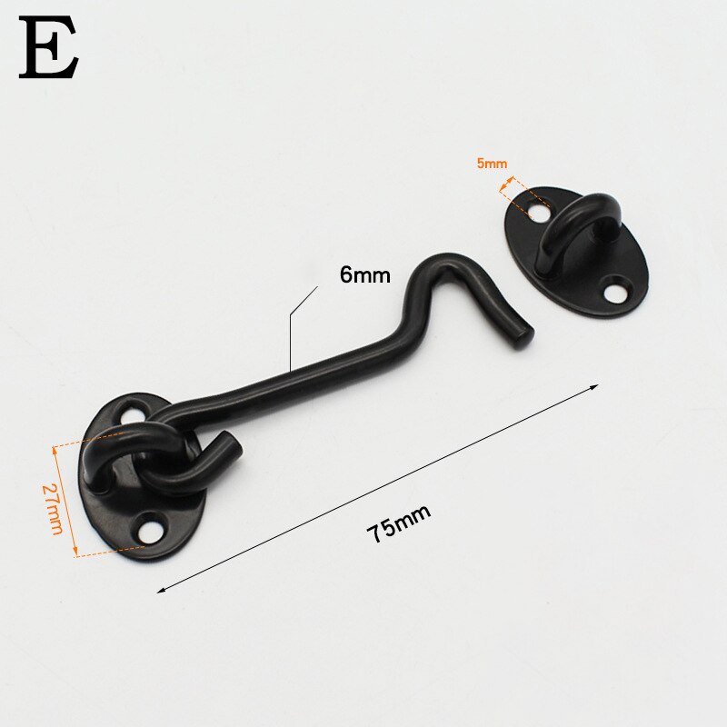 Door Bolt Stainless Steel Window Sliding Door Latch Cabin Hook And Eye Latch Lock Shed Gate Door Catch Silent Holder: 5