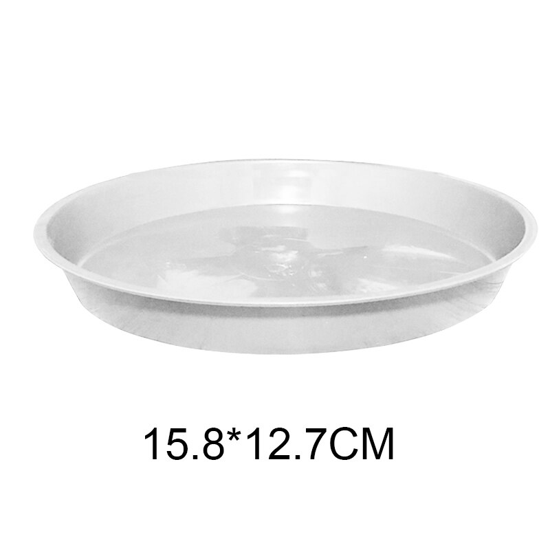 10 Pcs Plastic Garden Flower Pot Plant Saucers Water Tray Base for Indoor Outdoor JW: White 15.8x12.7cm