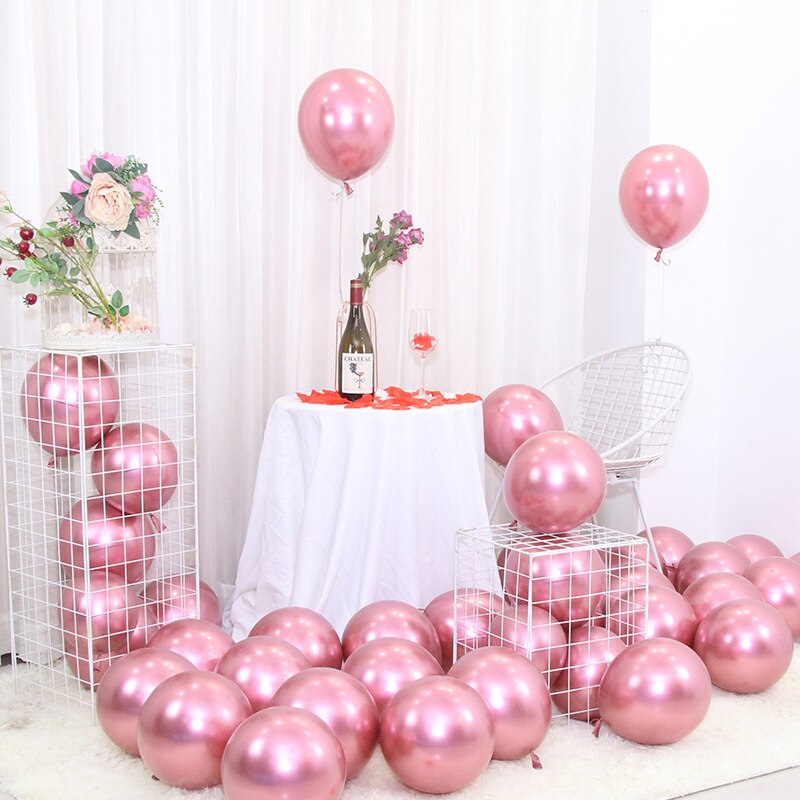 25 st roséguld metall ballong brud att vara lycklig dam möhippor inredning fröken till fru bröllopsfest bruddusch leverans baby shower: Rosa / 10 tum