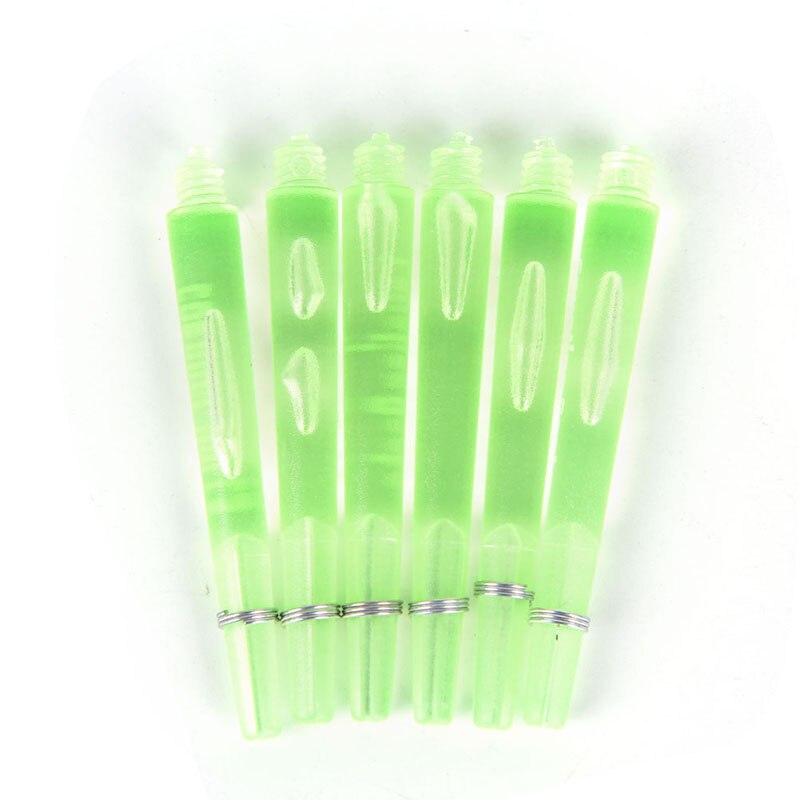 6 stk / parti med o ring 2ba tråd 5 farver nylon dart aksler dart tilbehør 45mm: Grøn