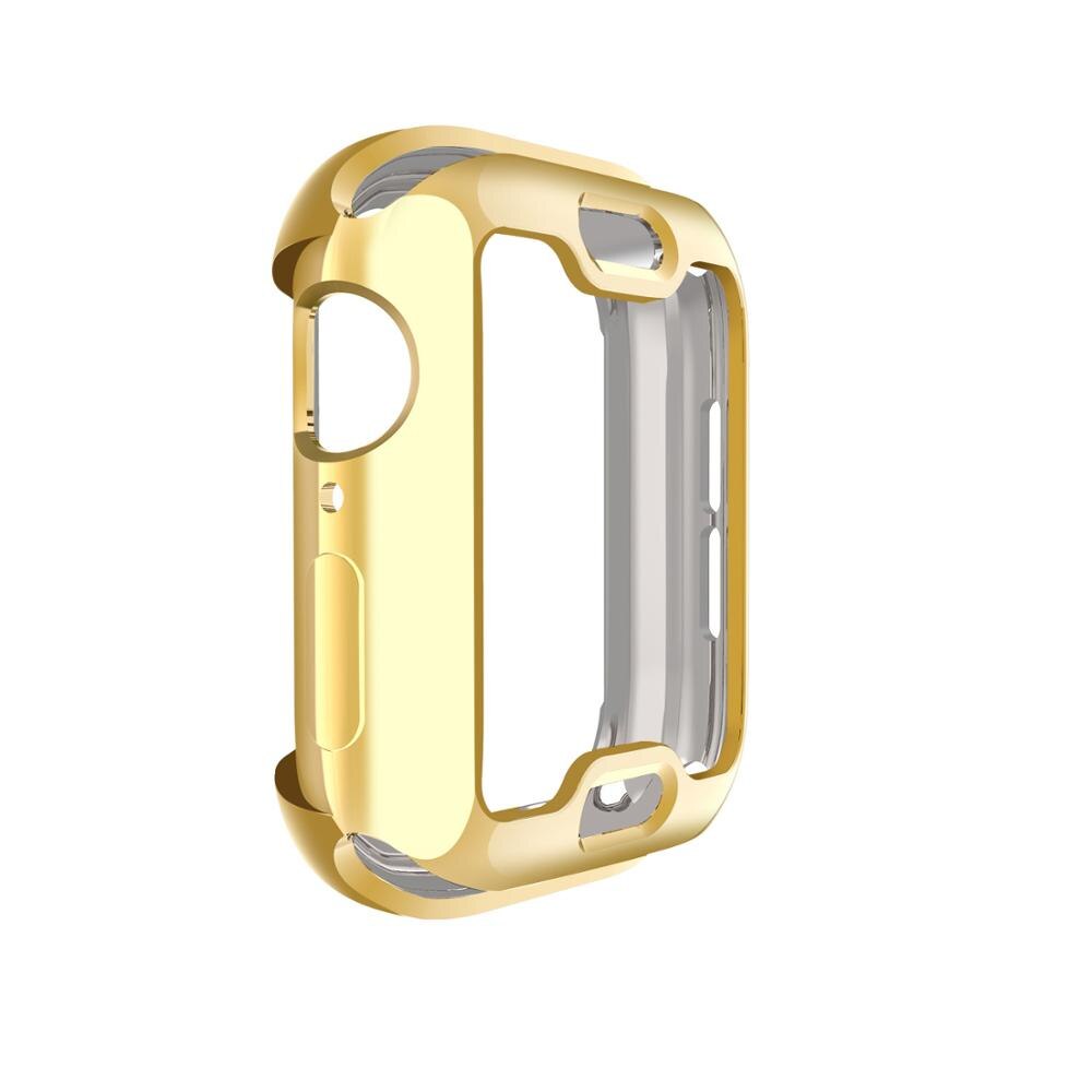 case cover for Apple watch band Apple Watch 4 5 case 44mm 40mm iWatch TPU bumper protection bumper plating watch accessories: gold / 40mm series 4 5