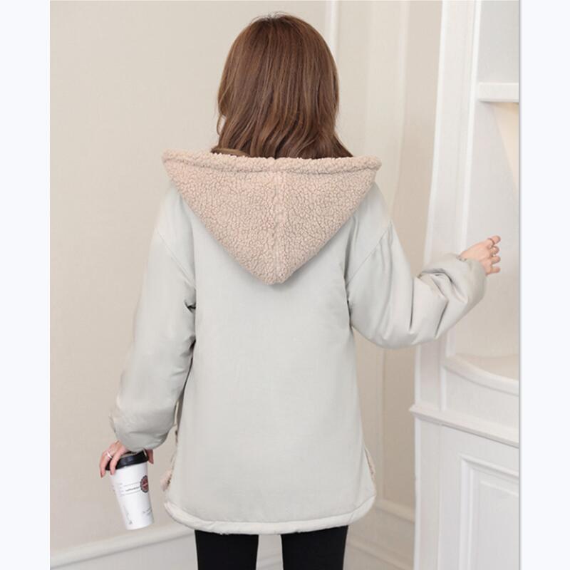 Mutterschaft Hoodie Schwangere Frauen Känguru Baby Träger Jacke Oberbekleidung Dicke Warme Wolle Liner Herbst Winter Mantel Kleidung Neue