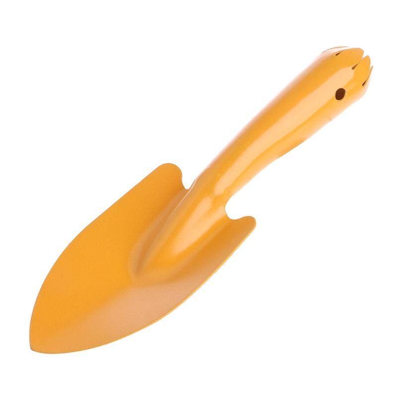 Mini Garden Hand Tool Plant Gardening Shovel Spade Metal Garden Hand Shovel Flower Soil Planting Kids Spade Tool P9YB: Yellow