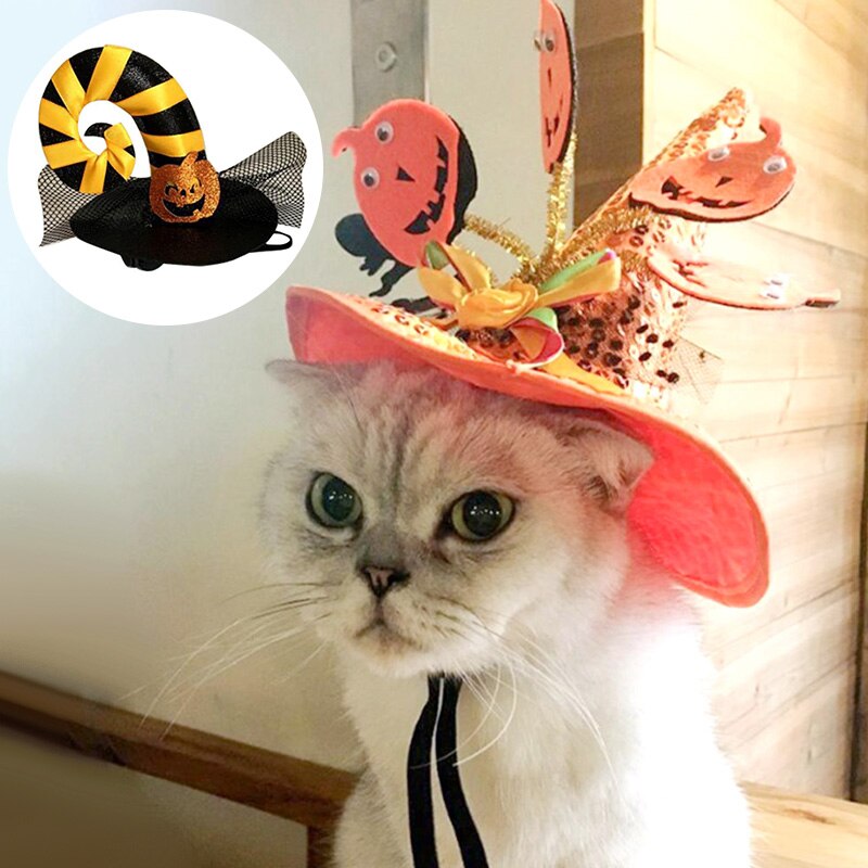 Carino Halloween Cappello Animale Domestico Del Gatto Del Partito Copricapo Costume Dress Up Con Cinturino Regolabile Accessori Cosplay