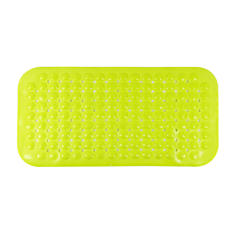 Silicone World Bathroom Anti-skid Mat PVC Bathroom Massage Foot Mat Shower Household Bathtub Mat With Suction Cup Floor Mats: Yellow / 1700MMx2400MM