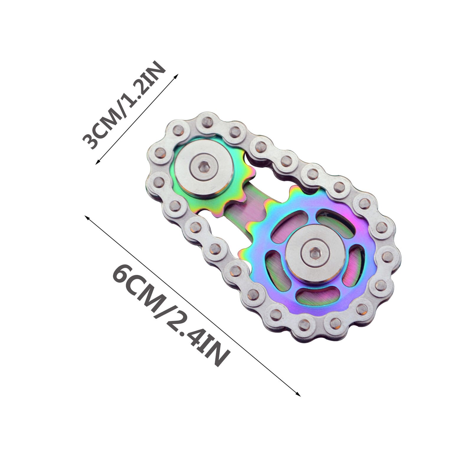 Vingertop Speelgoed Gyro Tandwiel Vliegwiel Vingertop Fidget Spinner Metalen Speelgoed Gear Chain Roadbike Spinner Kids Jaar: B