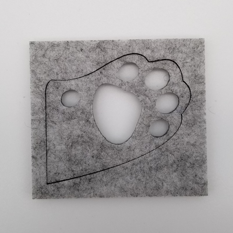 1PCS Felt Fabric Template Kitten&Bear Cub Paw Shape DIY Wool Felt Handmade Model Craft Felt Supplies Animal Felt Toy Kits Tool