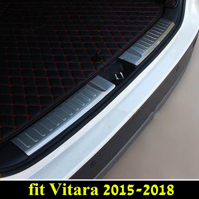 Voor Suzuki Vitara Auto Achterhoede Rvs Achterbumper Kofferbak Spatbord Sill Plate Protector Guard Covers Ttrim