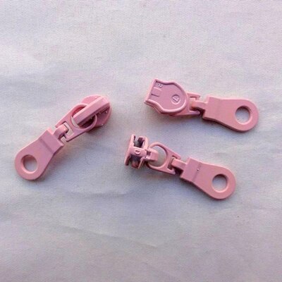 Cursori con cerniera Meetee 20 pezzi per cerniere in nylon 5 # borsa kit di riparazione con cerniera tasca di ricambio cerniere testa accessori per cucire fai da te ZT179: rosa