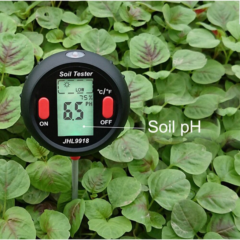 5-in-1 Soil Test Meter Electronic nalyzer Soil Tester PH Digital Display Temperature and Humidity Meter For Plants Garden Farm