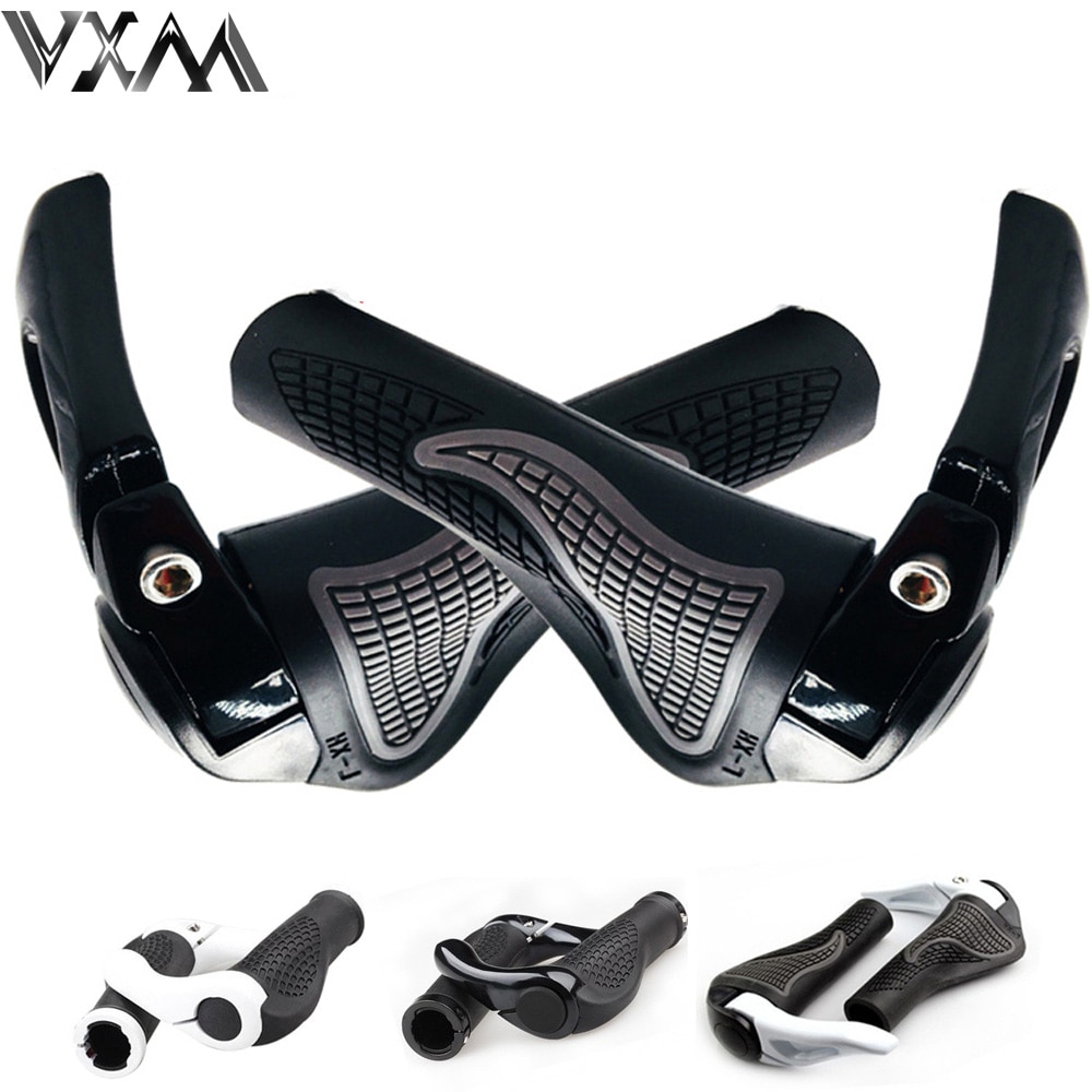 Vxm Fiets Handvatten Rubber & Aluminium Mtb Bike Afsluitbare Handlegrip Fietsstuur Push On Soft Grips Fietsonderdelen