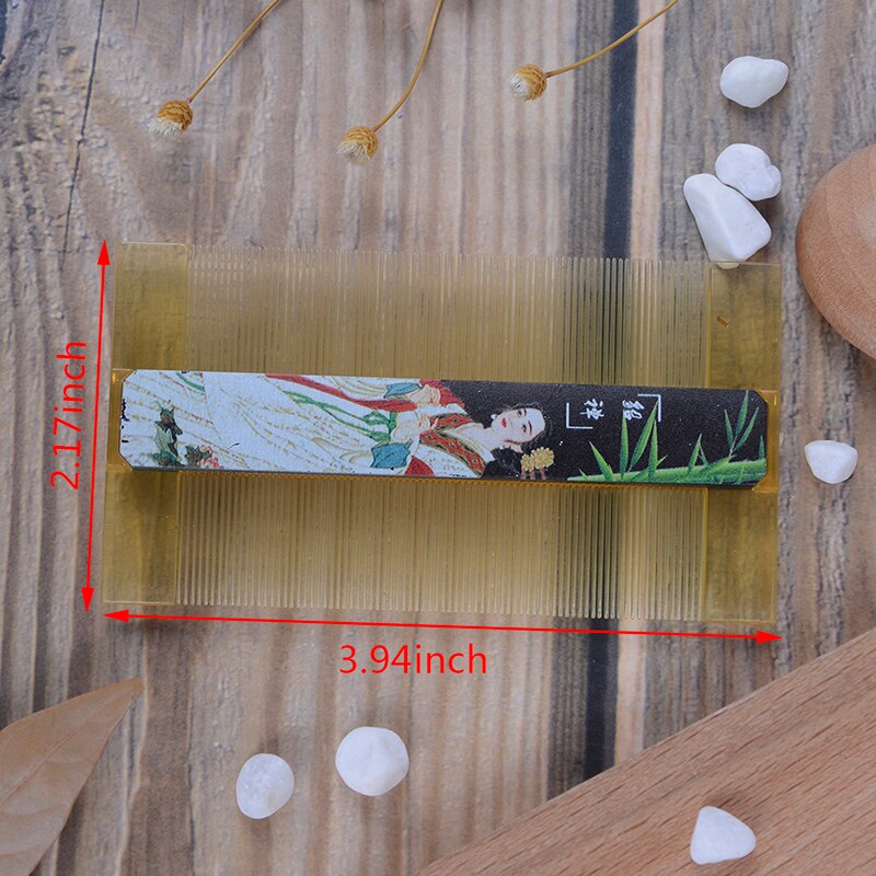 Peine de Piojos de doble cara, peine de resina dentada densa anticaspa, peine de peluquería, accesorios para el cuidado del cabello, herramienta para piojos