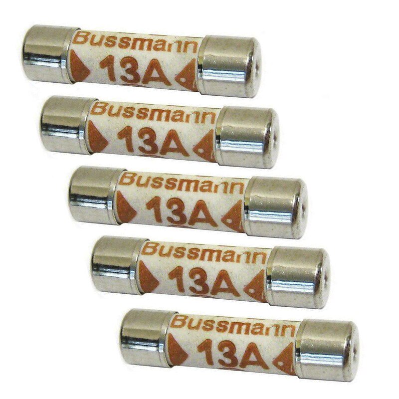 5 PSC 3/5/10/13AMP Domestic Fuses Plug Top Household Mains 13A Fuse Cartridge Fuse for Household Appliances Fittings: 13A(5PCS)