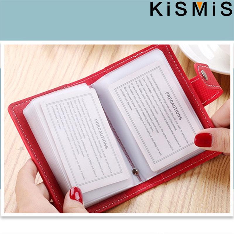KISMIS 1 PC femmes hommes en cuir 26 fentes ID porte-cartes de crédit RFID blocage portefeuille étui sac de poche