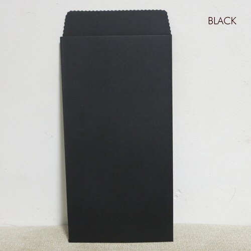 50 pcs 170x85mm (6.6 "x 3.3") couleur papier enveloppe verticale Style chinois enveloppe: Black