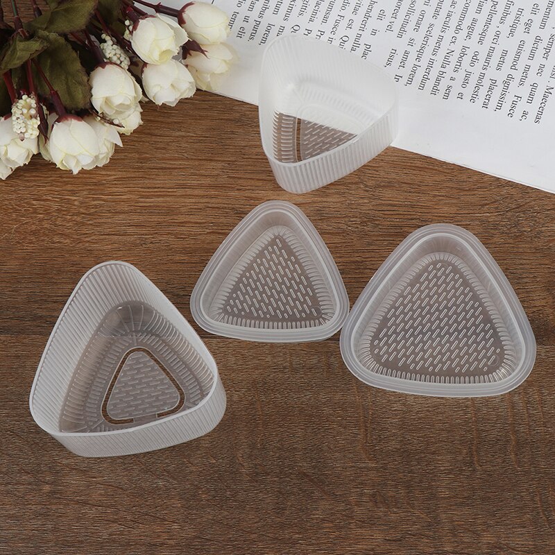 2 st praktiskt transparent kök bento dekorera sushi onigiri mögel mat press triangulär form risboll tillverkare tillbehör