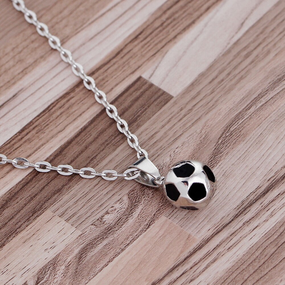 Football Pendant Men Stainless Steel Chain Russia Soccer Ball Male Sports Hip Hop Men