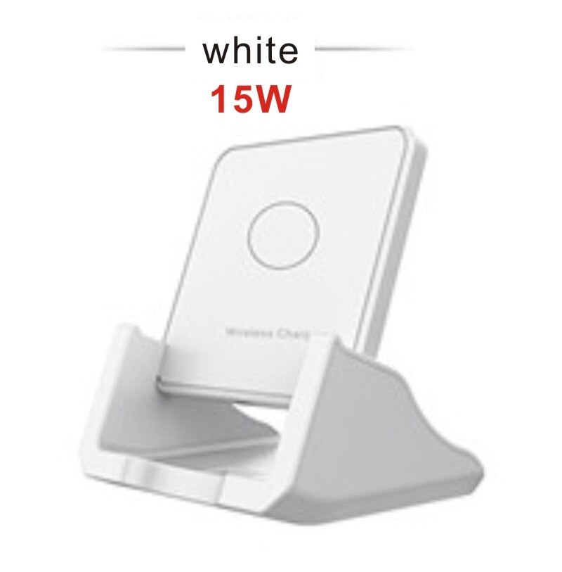 Xiaomi-soporte de carga Qi para teléfono móvil, Cargador rápido USB inalámbrico para Samsung S10, S9, note 10, Redmi 9, 10, Iphone 12, 11, X, XS, XR, 8 Plus: 15w White