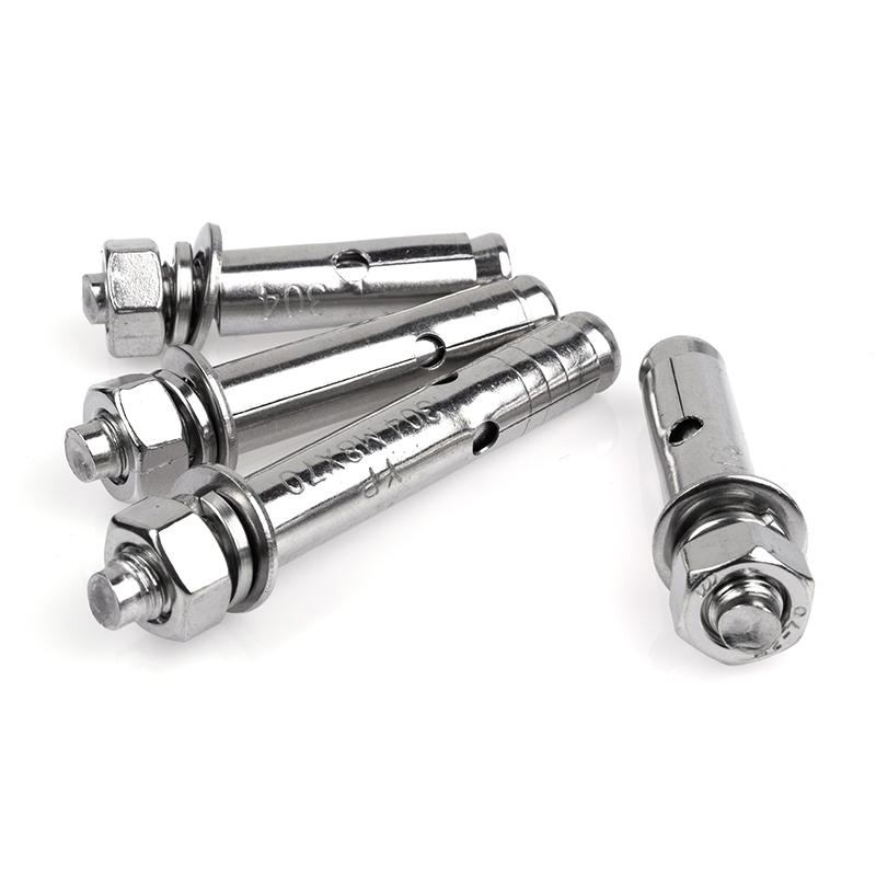 4 PCS M6 x 60 Expansion Bolt 304 Stainless Steel M6 x 60 mm Sleeve Anchor Bolts for Brick Wall Concrete