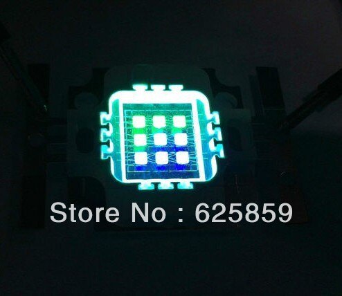 Led hybride cyan 10W 490nm, 2 pièces gratuites, bleu Super actinique pour Aquarium 4x vert + 5xroyal bleu