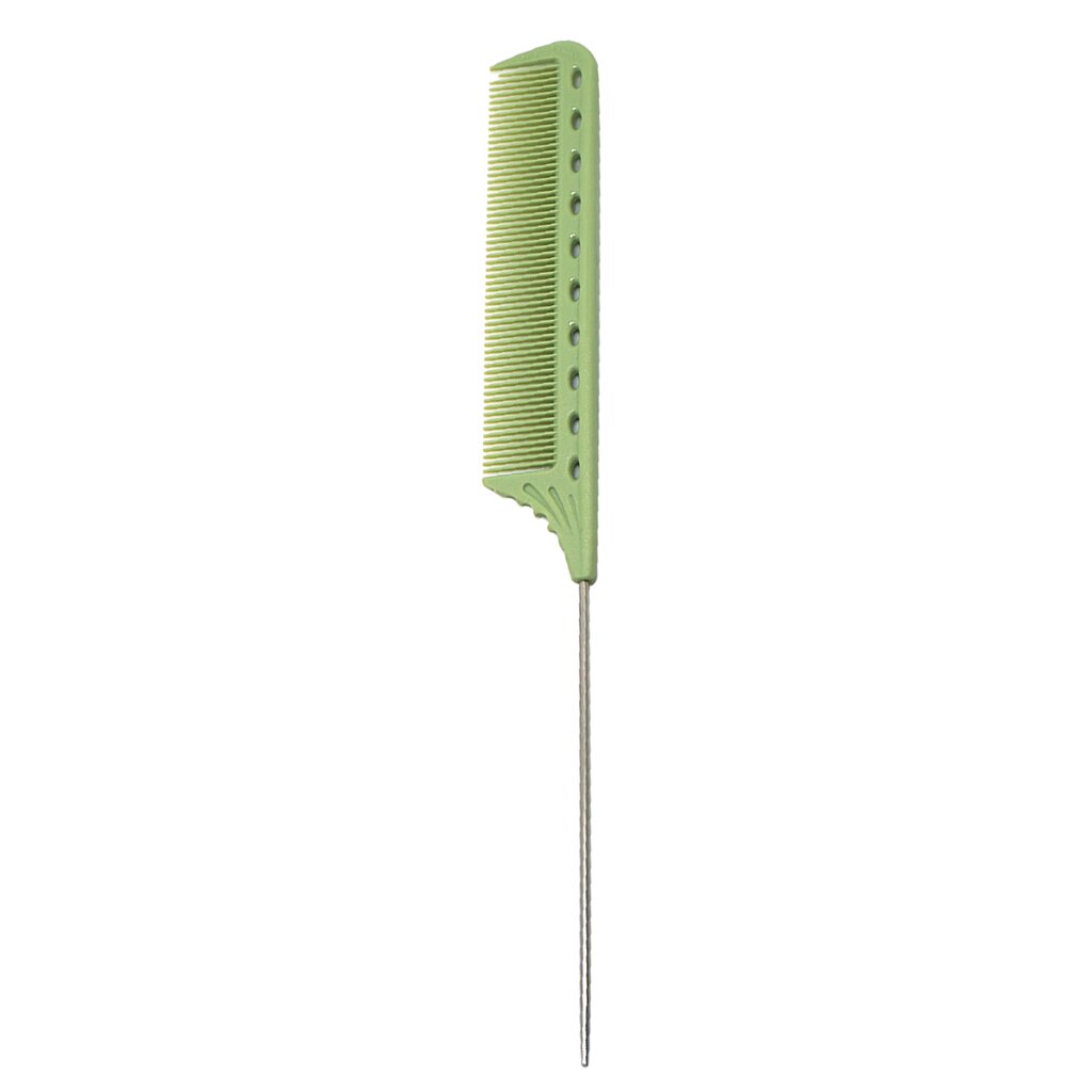 Peines para resaltar el peine de tinte para salón de casa, peluquería cuidado del cabello, peine de cola de ratón de estilo antiestático con dientes finos: Green